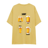 Lets Get Beers Tonight Oversize Tişört