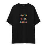 Kişiye Özel Baskılı Oversize Tişört