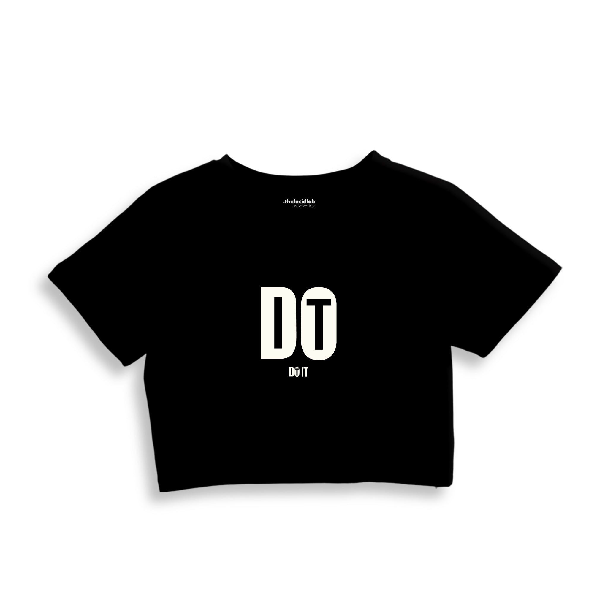 DO IT Crop Tişört — Siyah
