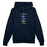 Marine Pattern Study Oversize Hoodie
