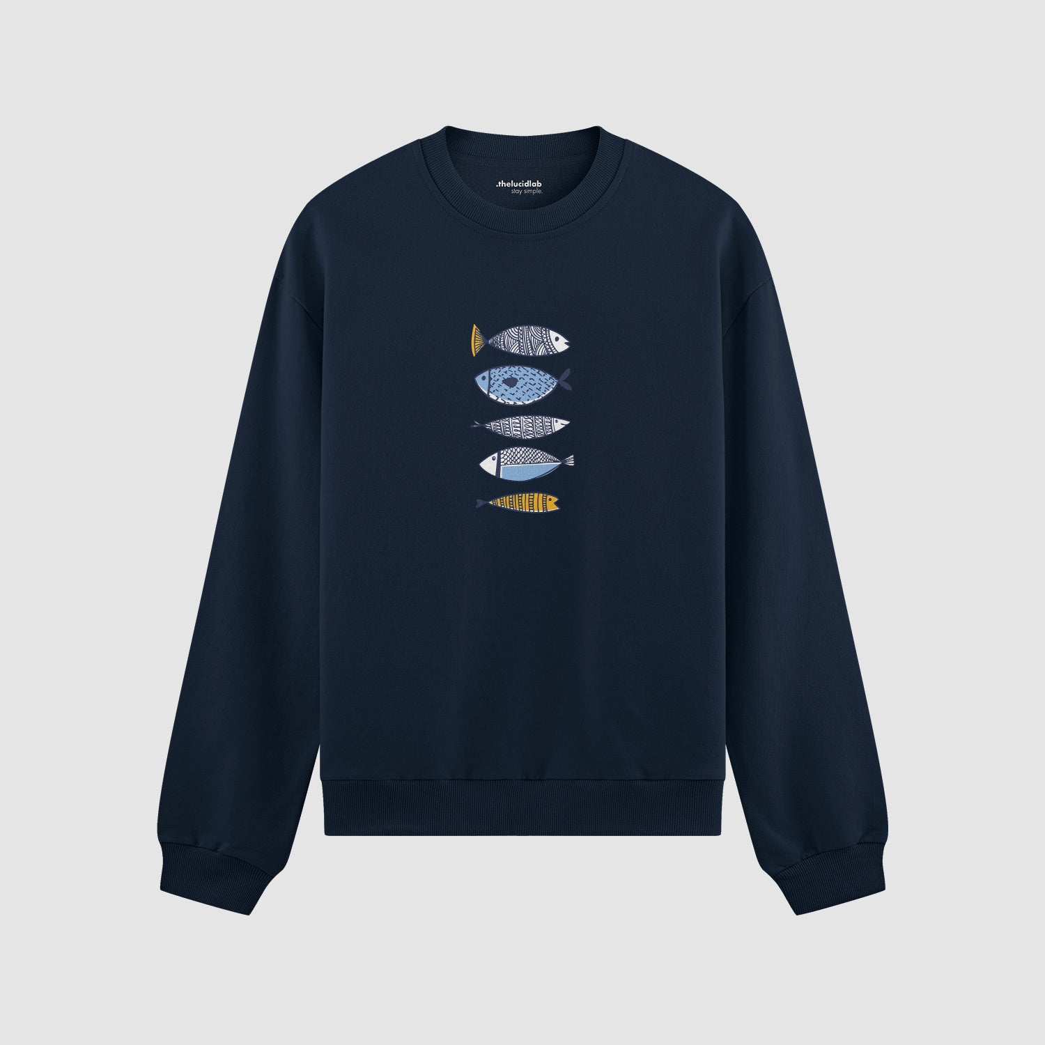 Marine Pattern Study Oversize Sweatshirt