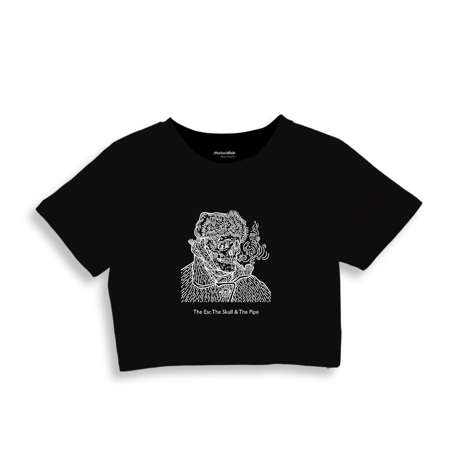 The Ear, The Skull & The Pipe Crop Tişört