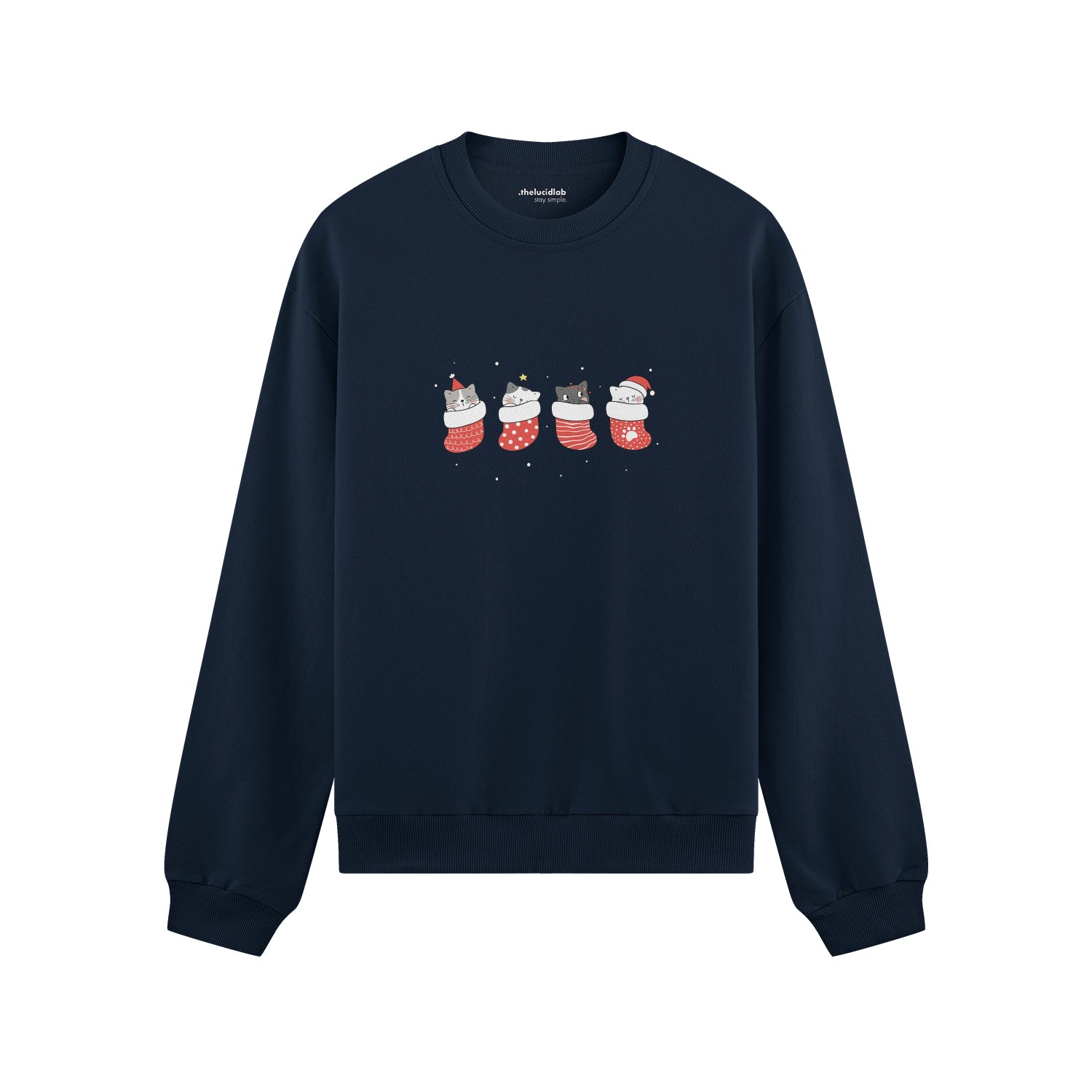 Christmas Stocking Cats Oversize Sweatshirt