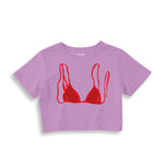 Red Bikini Crop Tişört