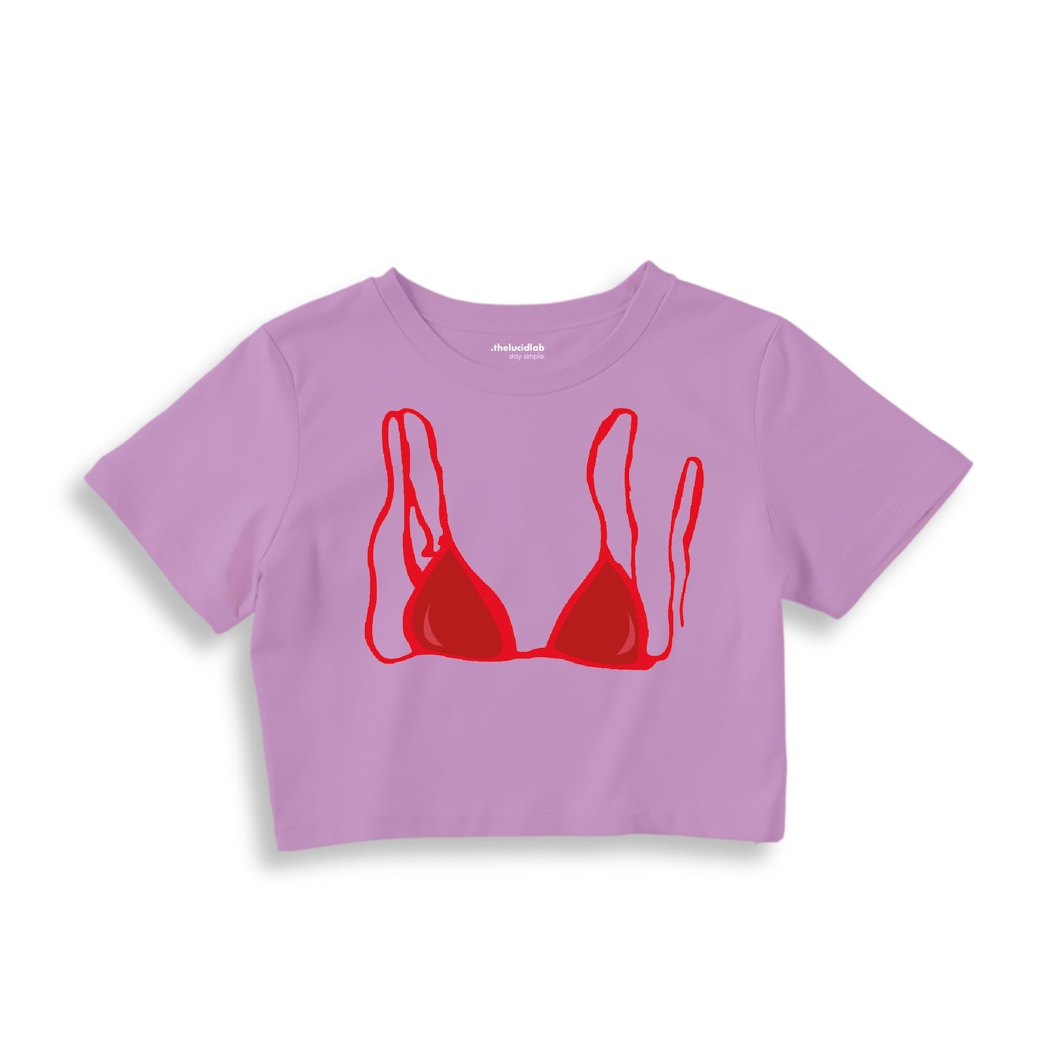 Red Bikini Crop Tişört