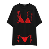 Red Bikini Oversize Tişört