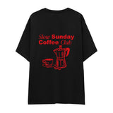 Slow Sunday Coffee Club Oversize Tişört
