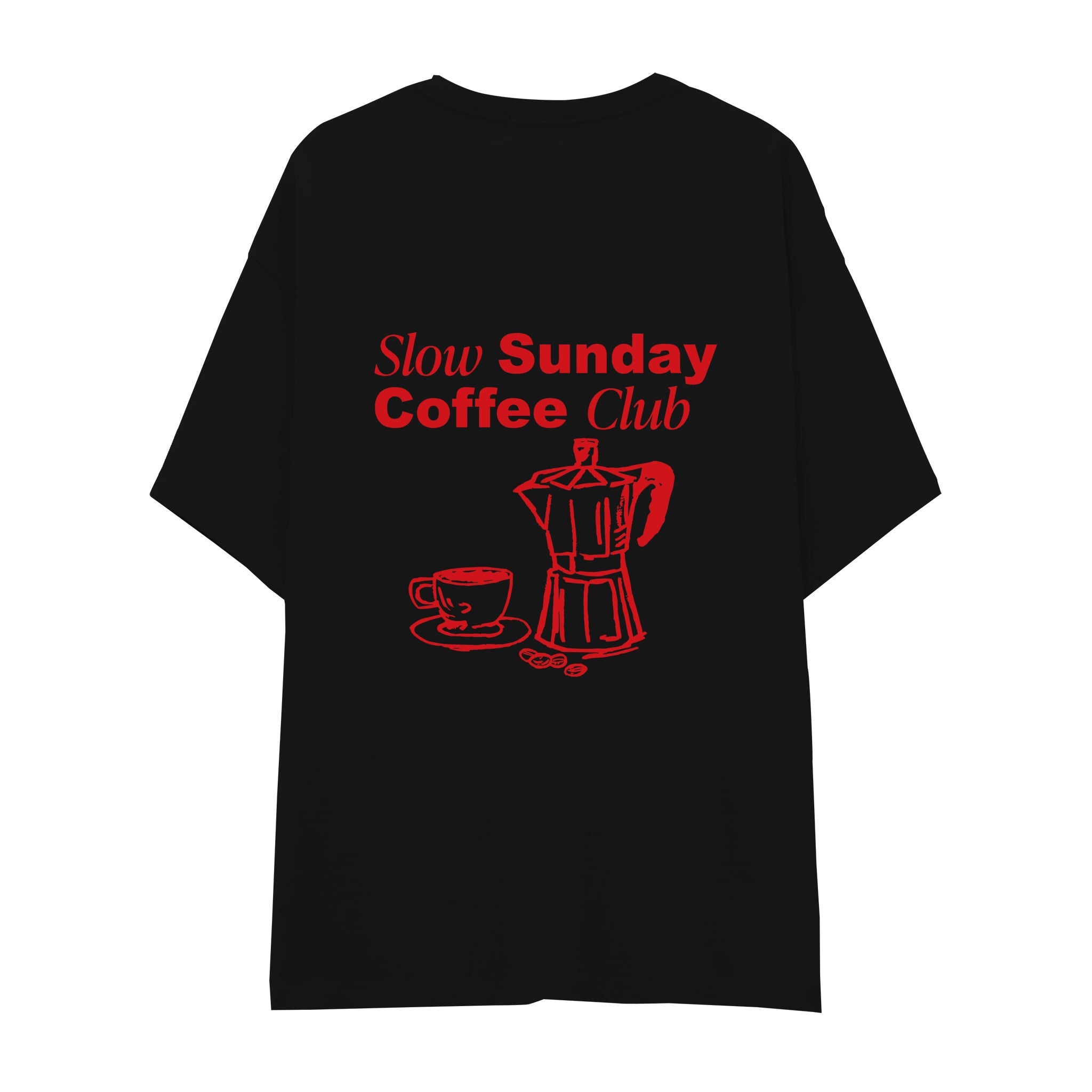 Slow Sunday Coffee Club Oversize Tişört