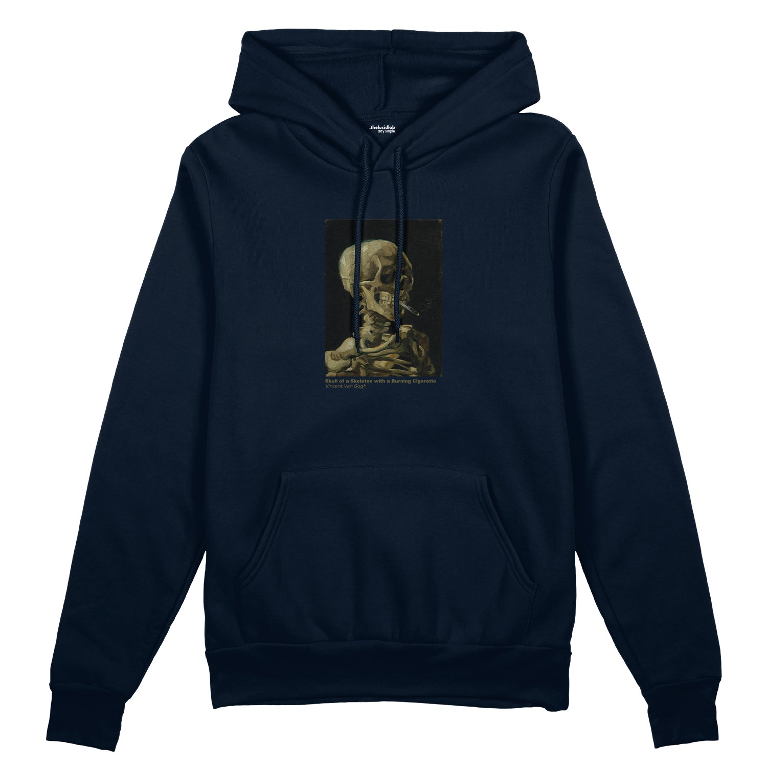 Skull of a Skeleton with Burning Cigarette Oversize Hoodie