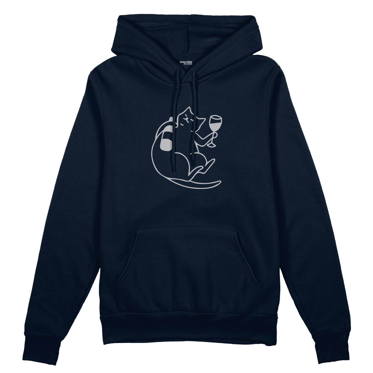 Wine Lover Cat Oversize Hoodie