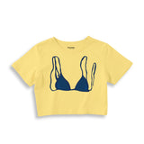 Navy Blue Bikini Crop Top
