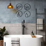 Quattro Elementi - 4 Element Set Metal Tablo
