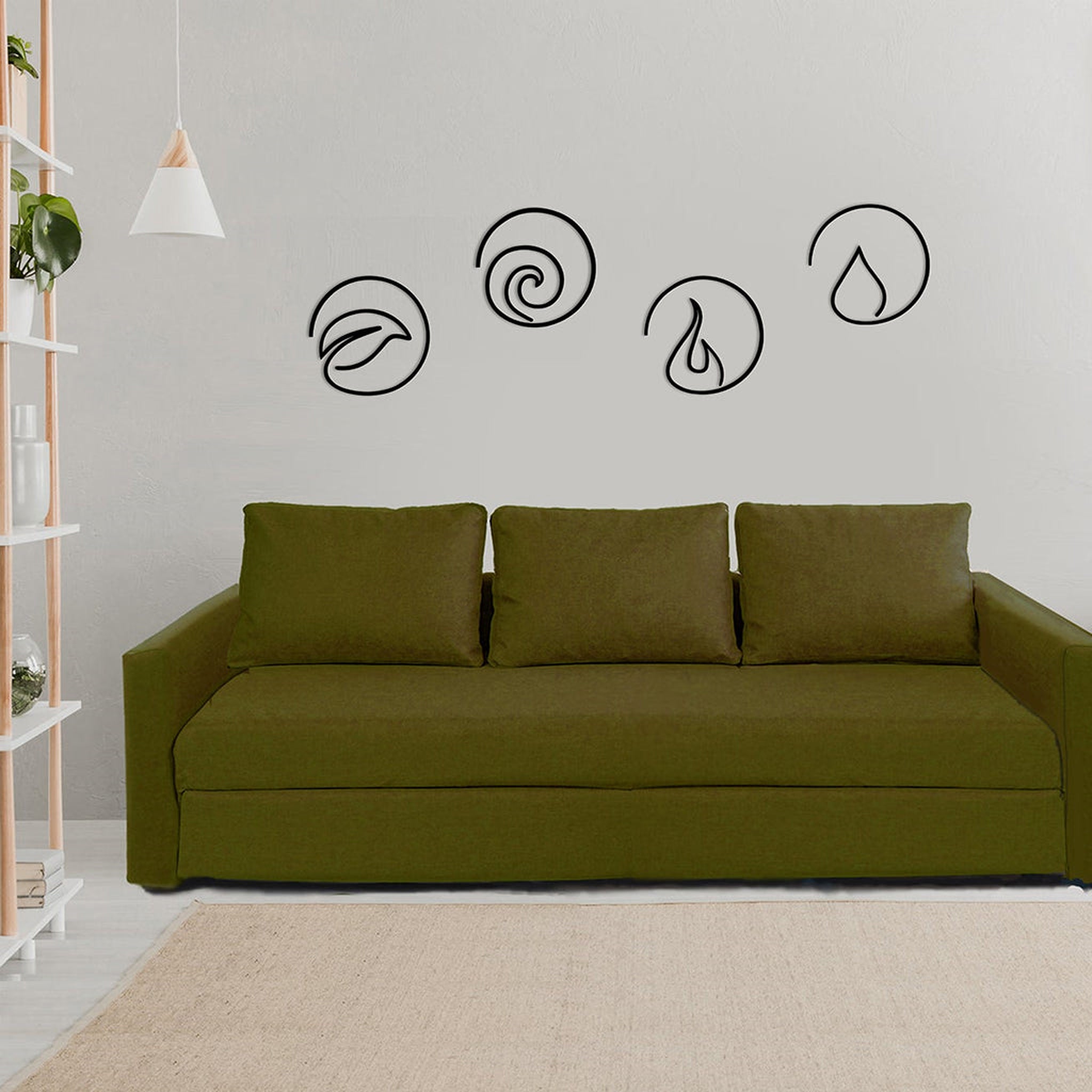Quattro Elementi - 4 Element Set Metal Tablo