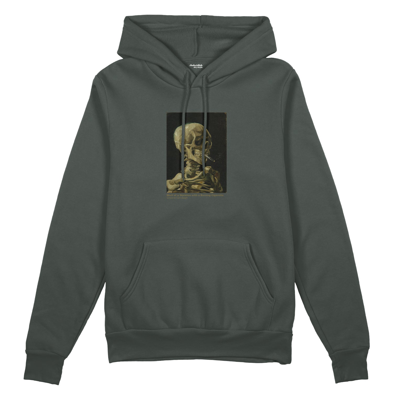 Skull of a Skeleton with Burning Cigarette Oversize Hoodie