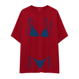 Navy Blue Bikini Oversize Tişört