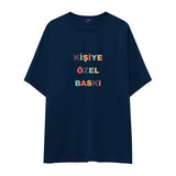 Kişiye Özel Baskılı Oversize Tişört