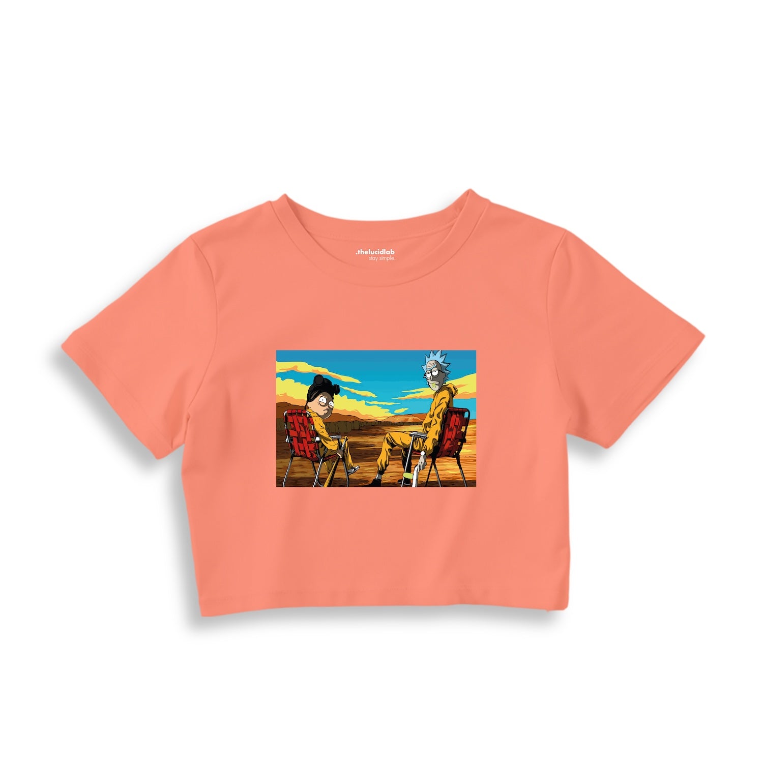 Breaking Bad / Rick and Morty Crop Tişört