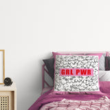 Girl Power Pembe Çift Taraflı Kırlent Kılıfı 2 Adet