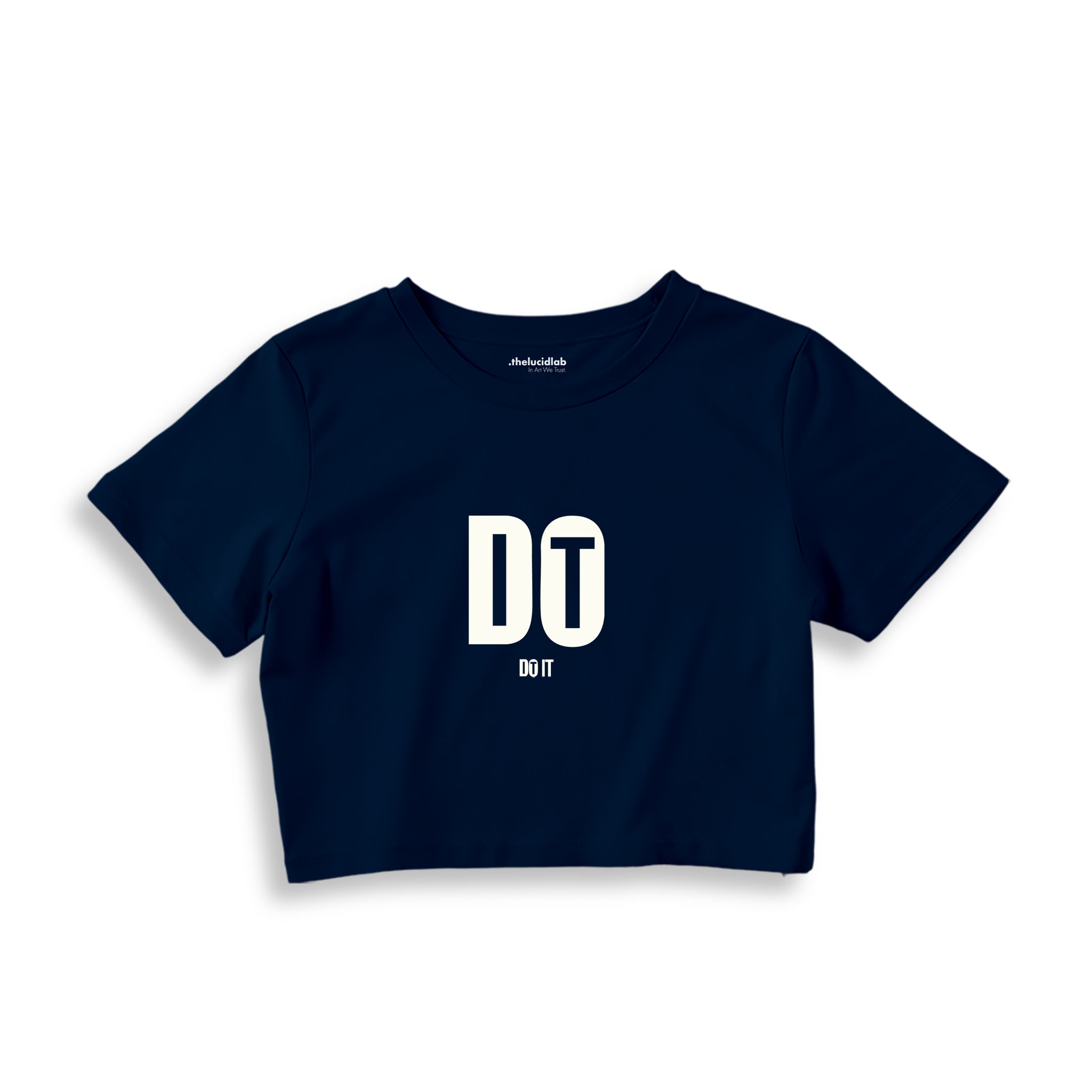 DO IT Crop Tişört — Lacivert