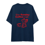 Slow Sunday Coffee Club Oversize Tişört