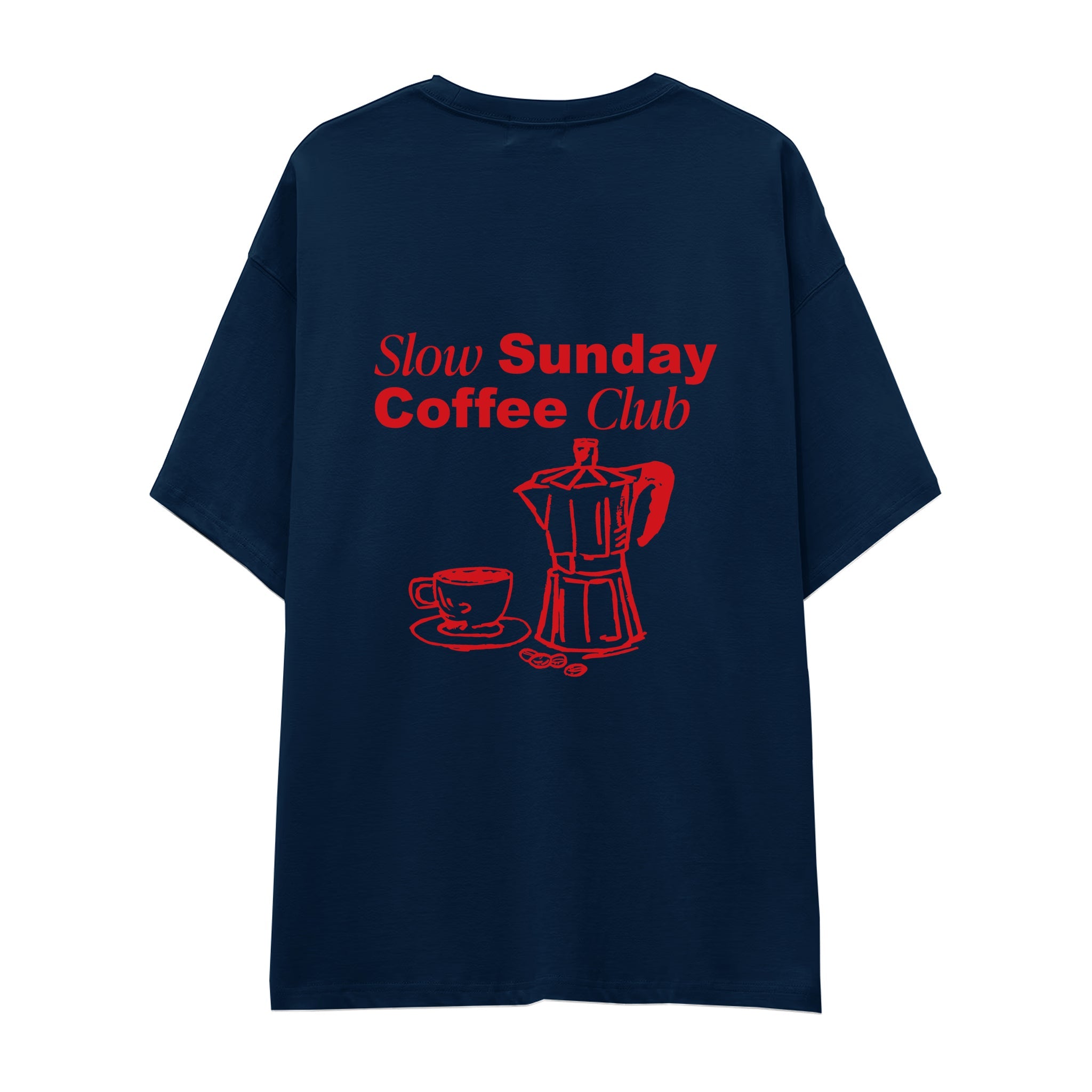 Slow Sunday Coffee Club Oversize Tişört