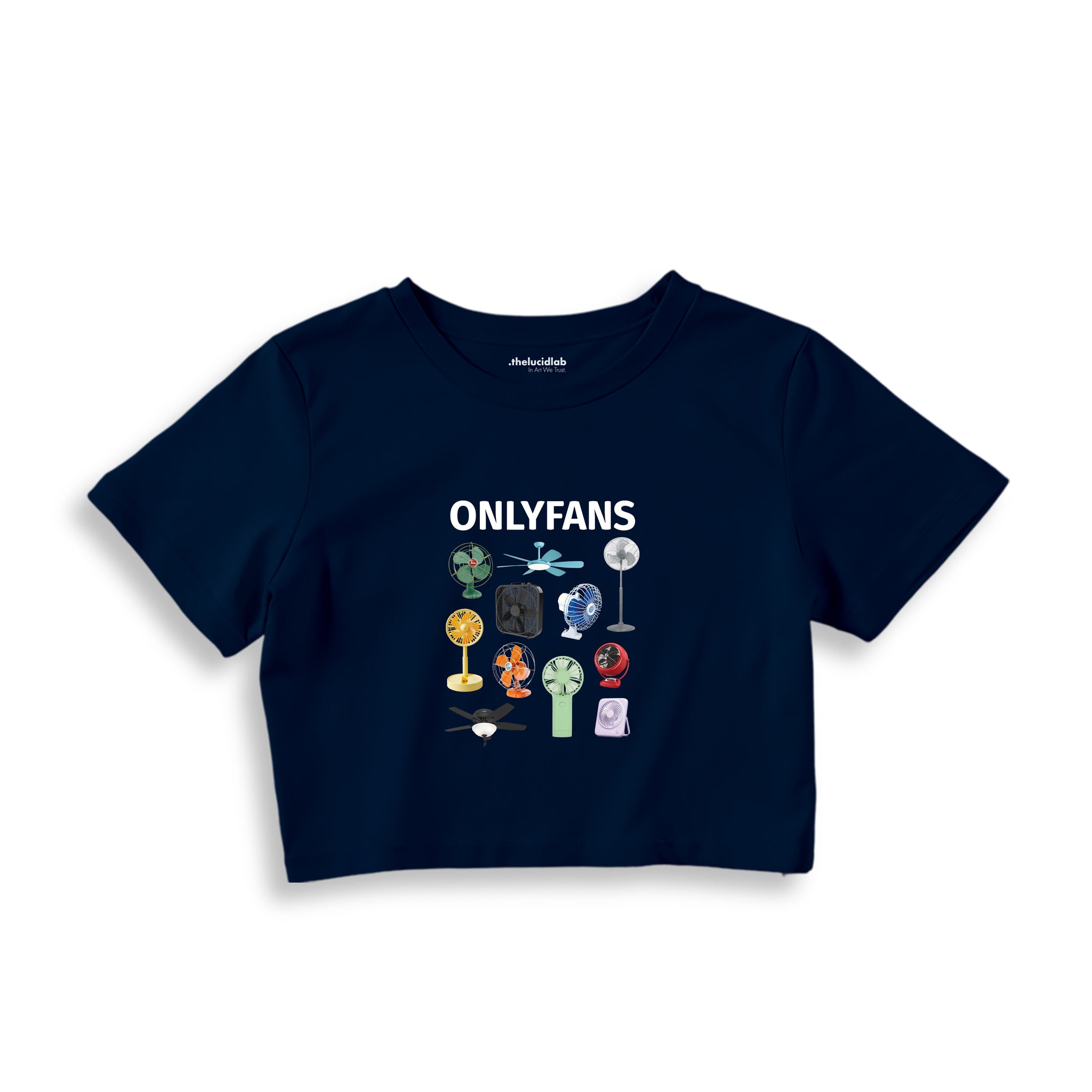 Onlyfans Crop Tişört — Lacivert