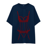 Bordeaux Silhouette Oversize Tişört