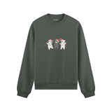 Tangled Christmas Cats Oversize Sweatshirt