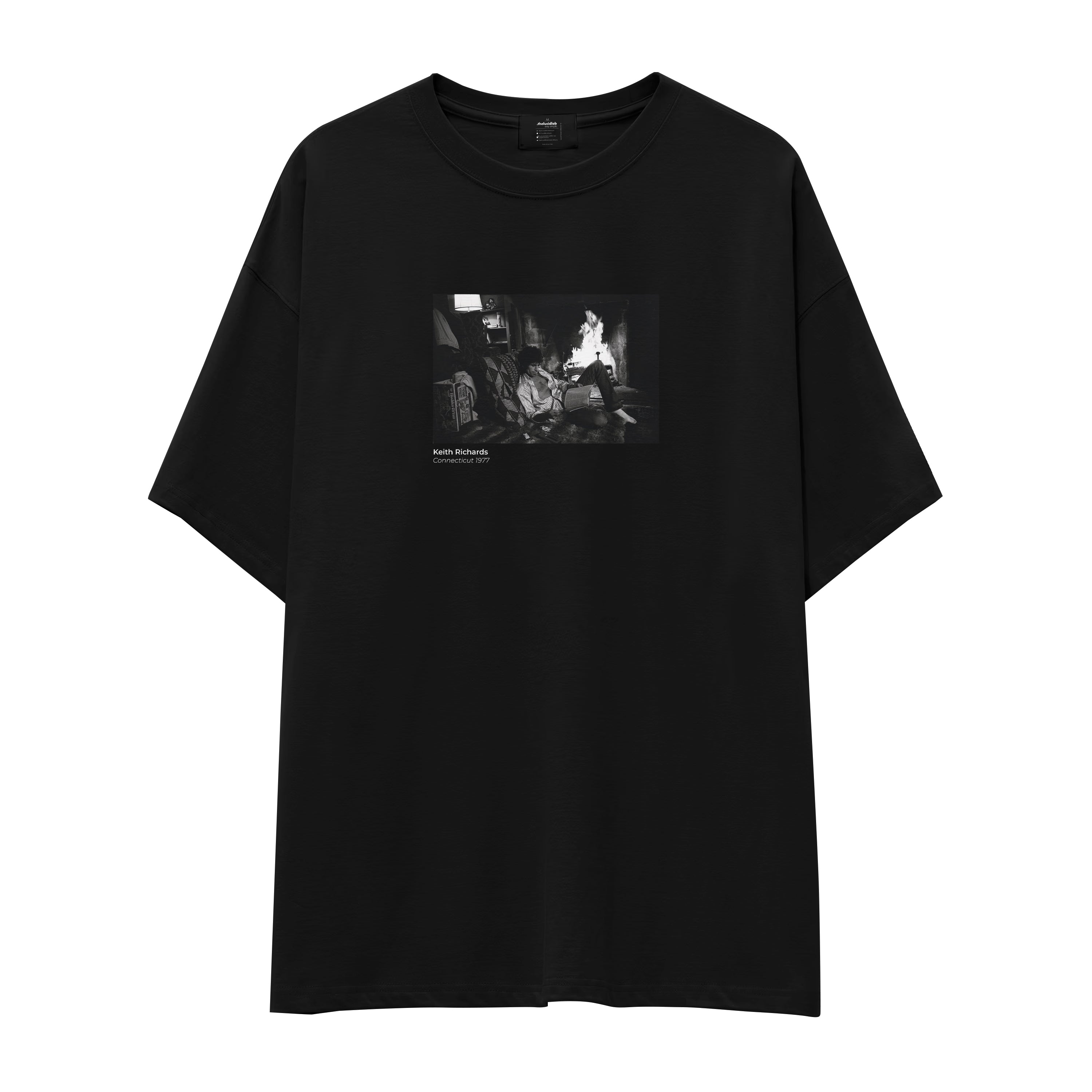 Keith Richards Connecticut 1977 Oversize Tişört