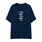 Marine Pattern Study Oversize Tişört