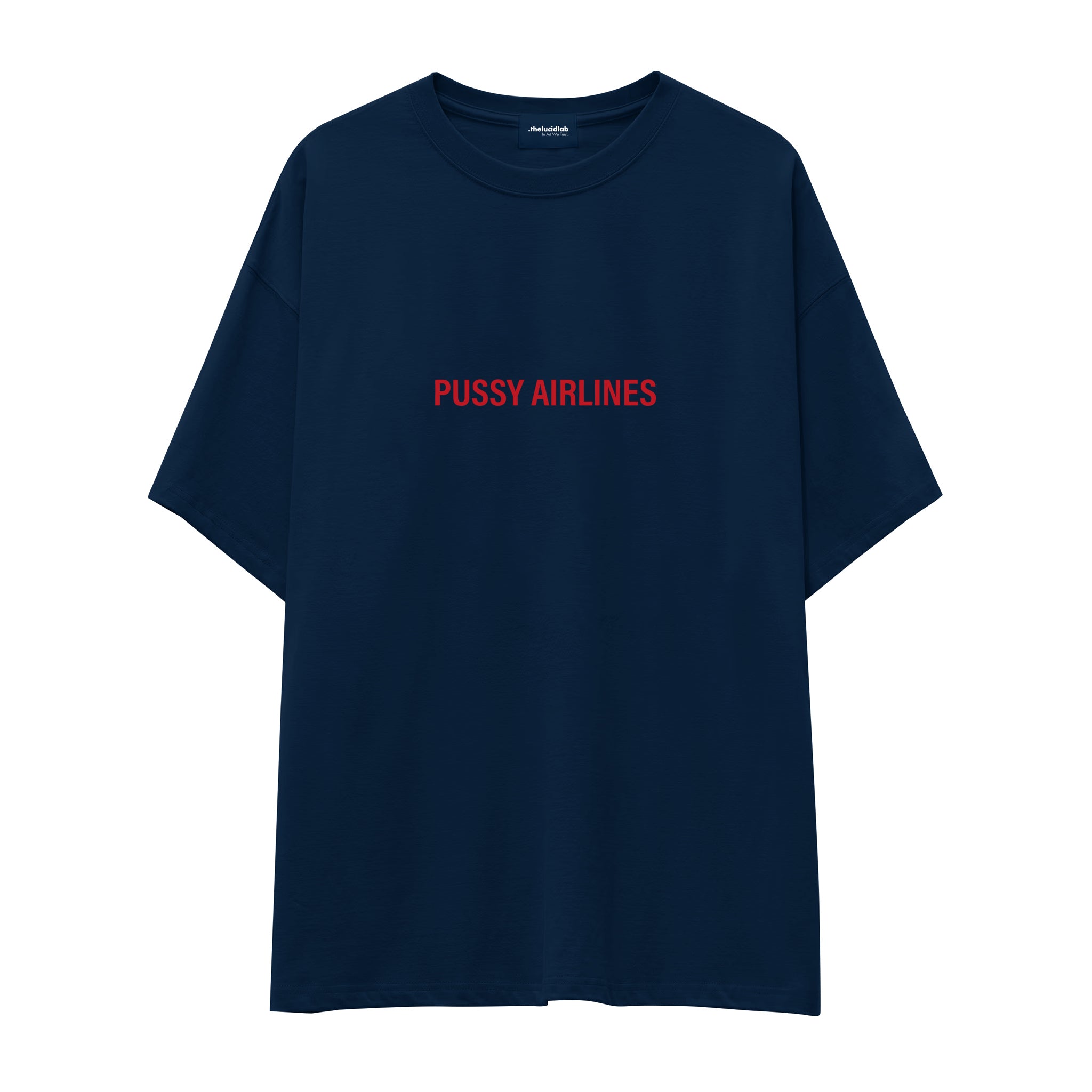 Pussy Airlines Oversize Tişört