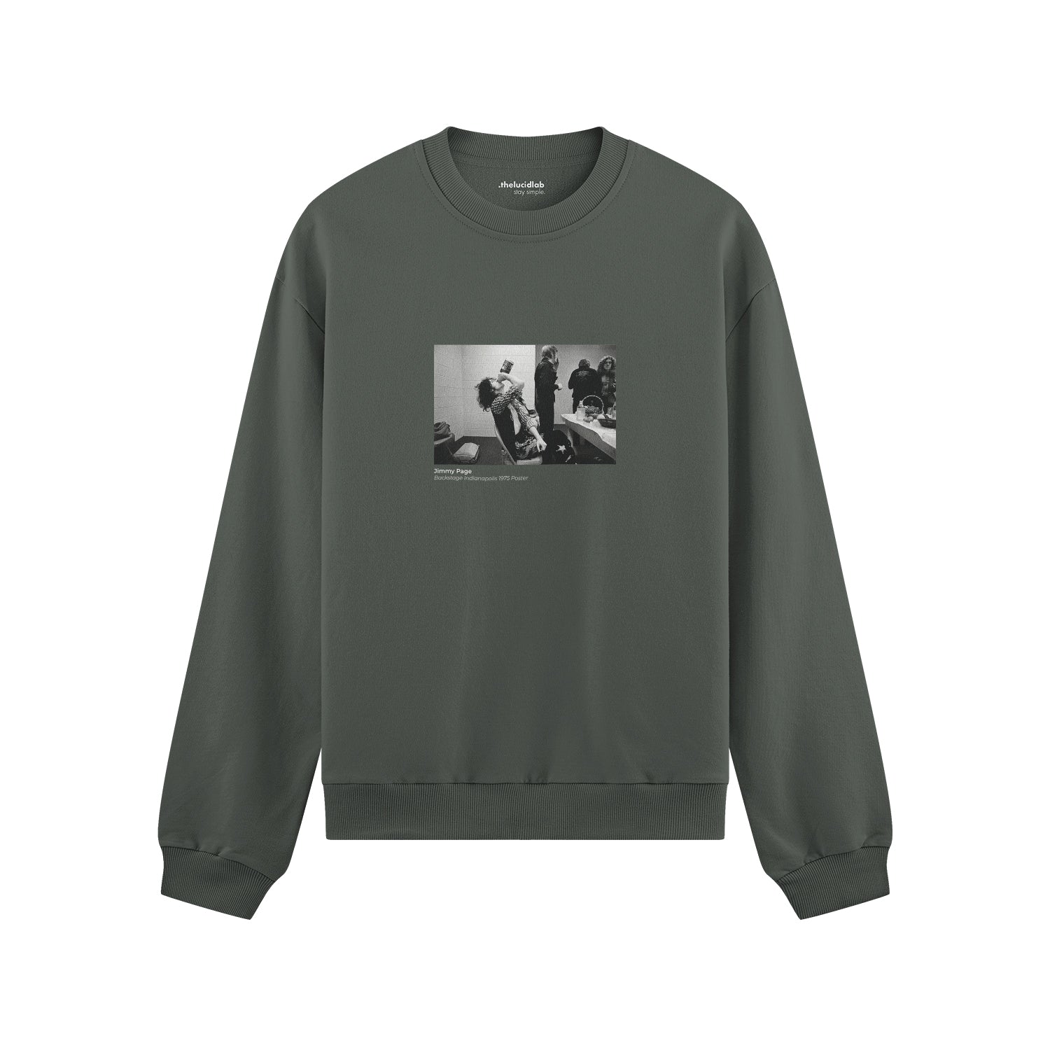 Jimmy Page Backstage Indianapolis 1975 Oversize Sweatshirt