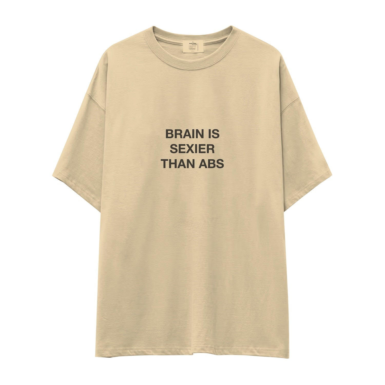 Brain Is Sexier Than Abs Oversize Tişört