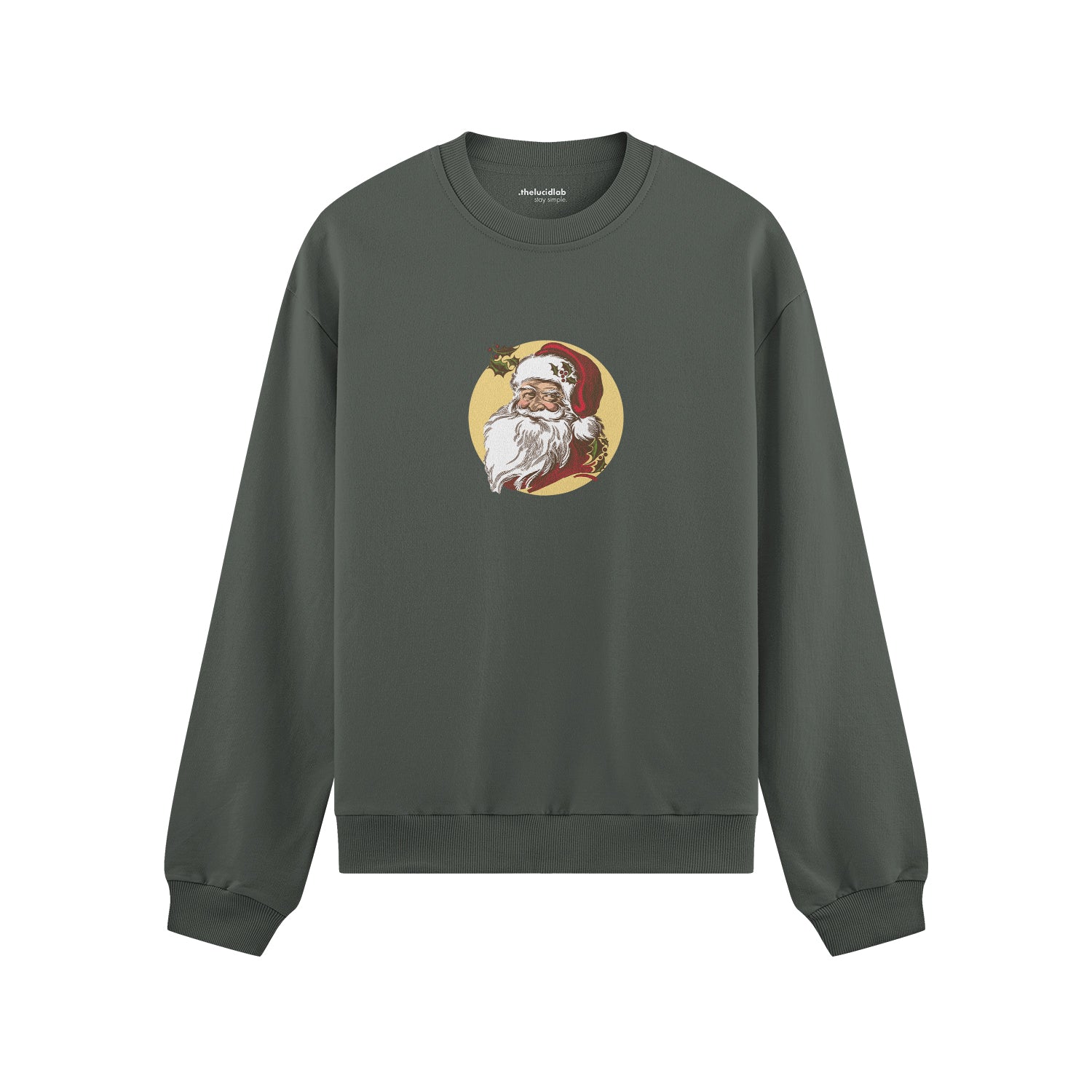 Vintage Santa Portrait Oversize Sweatshirt