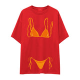 Orange Bikini Oversize Tişört