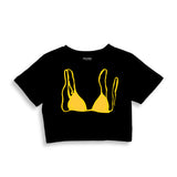 Yellow Bikini Crop T-shirt