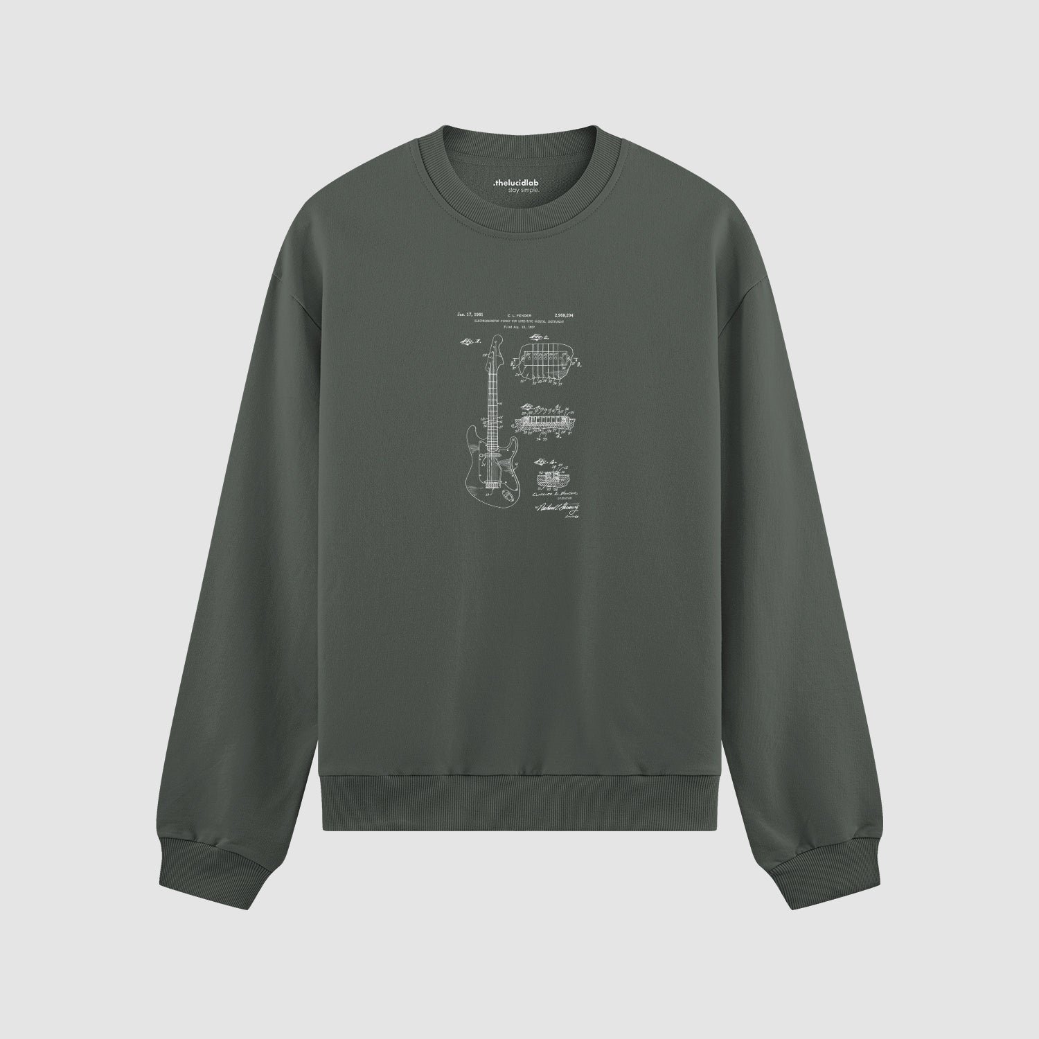 Fender Stratocaster Gitar Oversize Sweatshirt