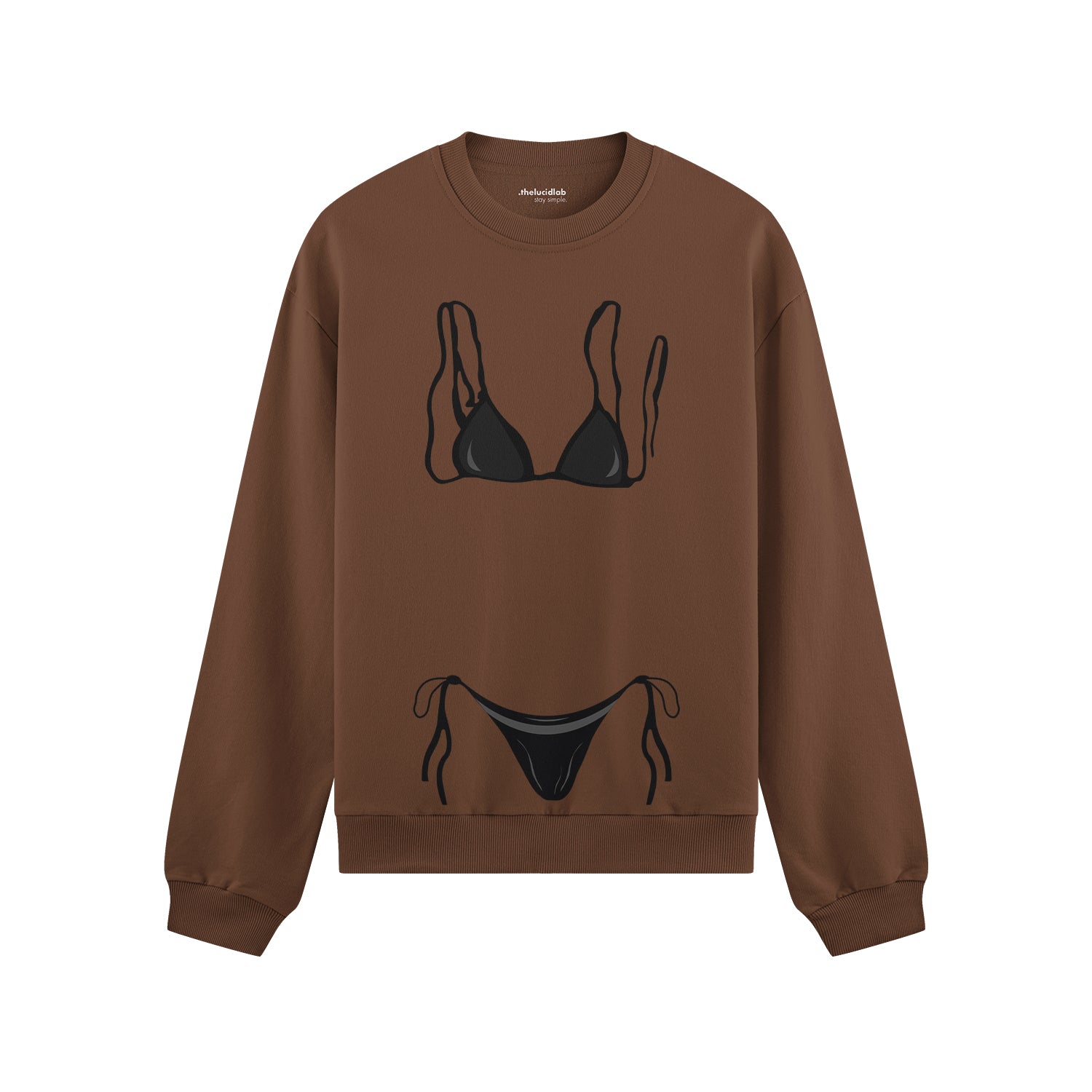 Black Bikini Oversize Sweatshirt