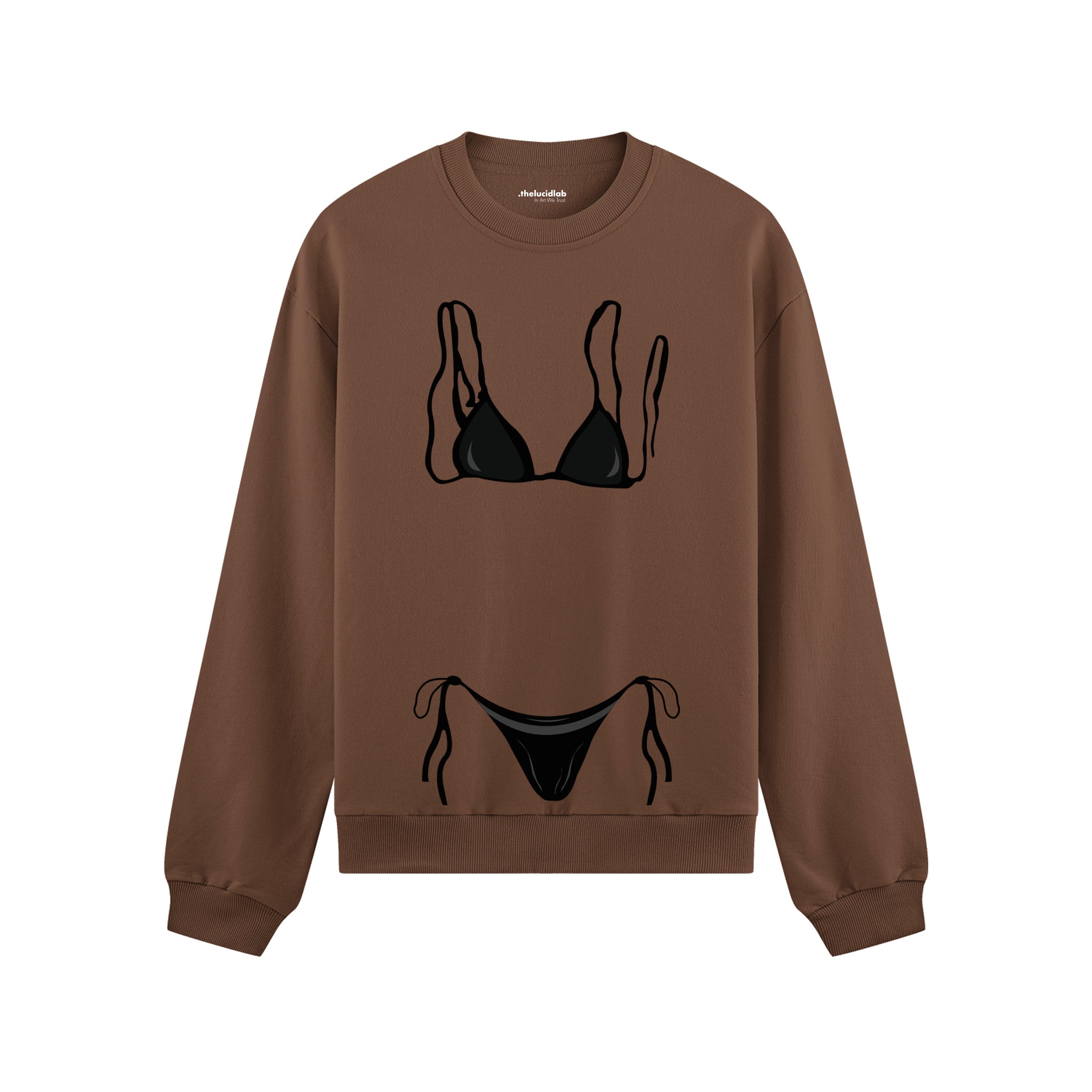 Black Bikini Oversize Sweatshirt