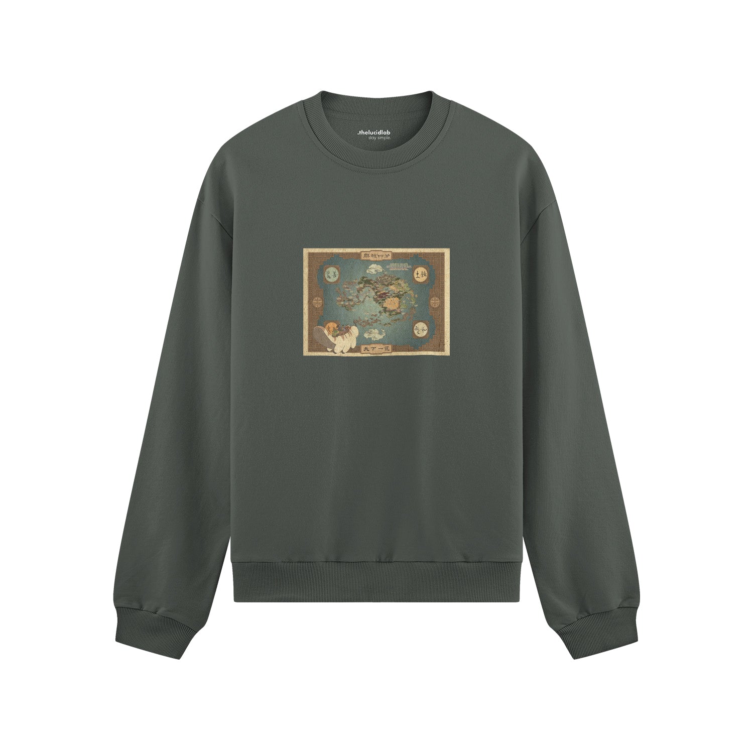 Avatar The Last Airbender Map Oversize Sweatshirt