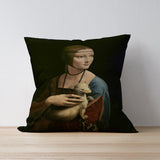 Lady with an Ermine / Leonardo da Vinci Kırlent Kılıfı