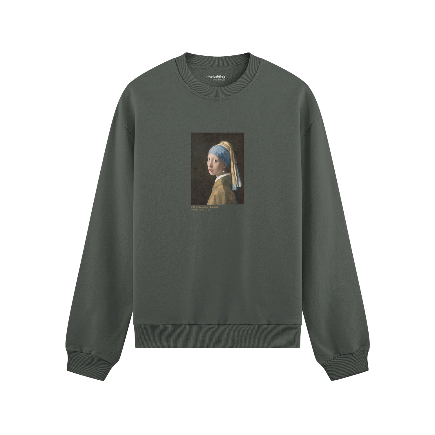 İnci Küpeli Kız Oversize Sweatshirt