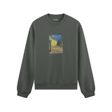 Café Terrace at Night Oversize Sweatshirt