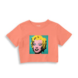 Andy Warhol / Marilyn Monroe Blue Crop Tişört