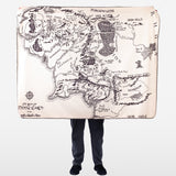 Yüzüklerin Efendisi Orta Dünya Haritası - Lord Of The Rings Polar Tv Battaniyesi