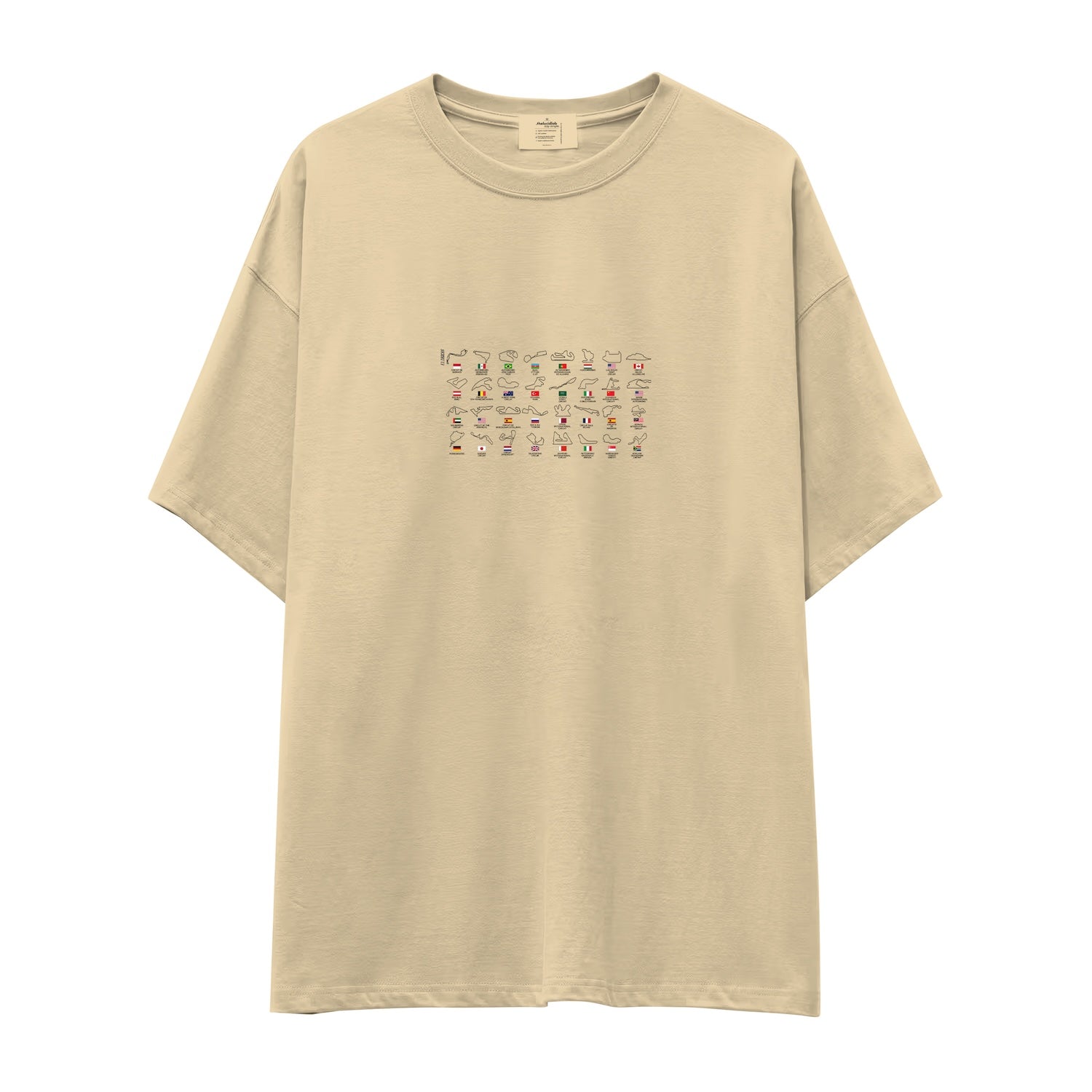 All Tracks / Formula 1 Pistleri Oversize Tişört