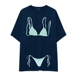 Blue Bikini Oversize Tişört