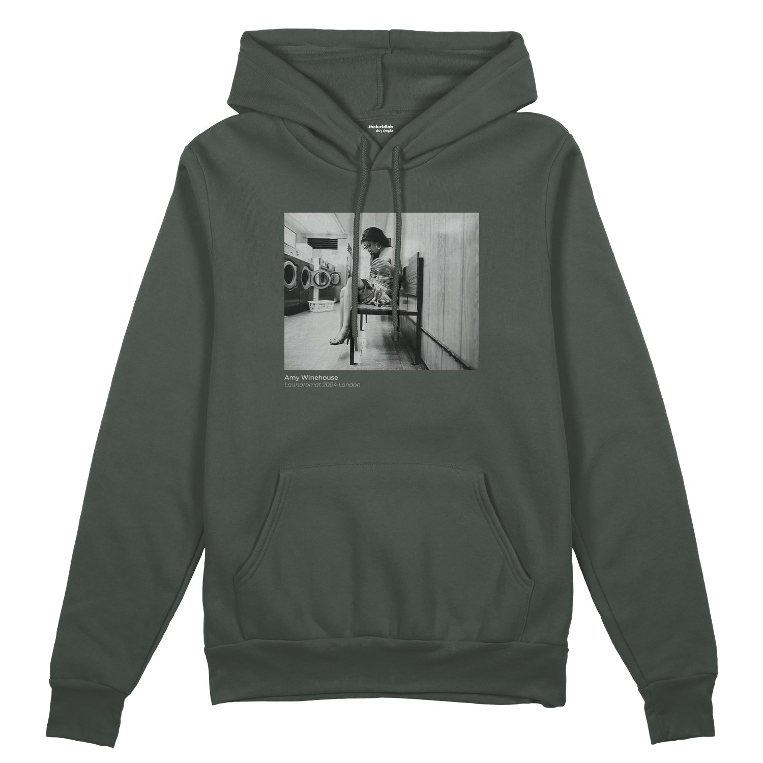 Amy Winehouse at the laundromat 2004 Oversize Hoodie
