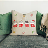 Christmas Cats Double-Sided Throw Pillow Cover Set