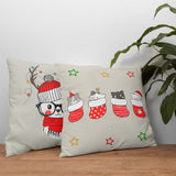 Christmas Cats Double-Sided Throw Pillow Cover Set